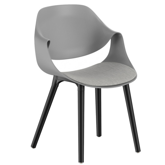 Стул Quill soft, серый, черный Стул Quill soft, серый, черный - фото 1