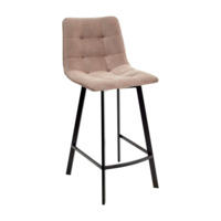 Настоящее фото товара Полубарный стул Chilli Q Square, латте велюр/ черный каркас, произведённого компанией ChiedoCover