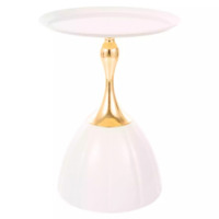 Фотография Стол журнальный Diminuendo, белый, золотой от производителя ChiedoCover, картинка продукции, реальное фото товара Настоящее фото товара Стол журнальный Diminuendo, белый, золотой, произведённого компанией ChiedoCover