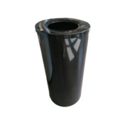 Фотография товара Урна уличная круглая 40 литров с внутренним ведром Цилиндр, черная от компании ChiedoCover.