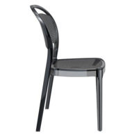 Прозрачный стул Сиеста Контракт черный, пластиковый