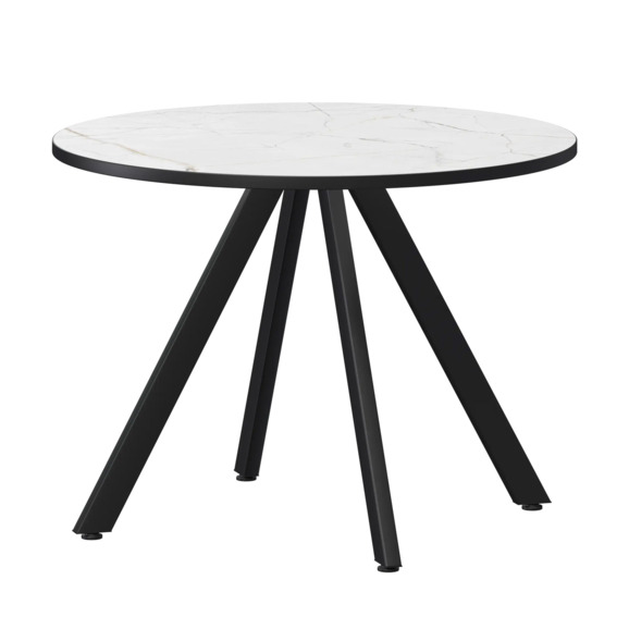 Стол нераздвижной Лаки мини 800мм, азул, черный муар - фото 1