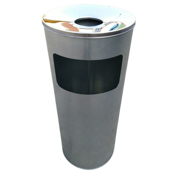Корзина для мусора оцинкованная, К-300 Цинк - фото 1