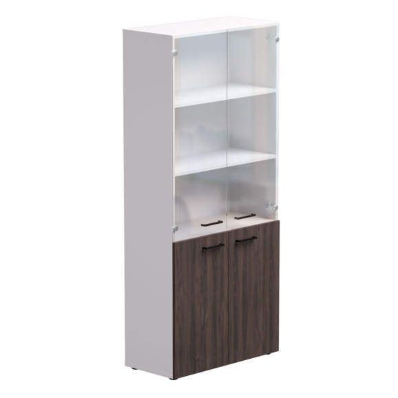 Шкаф комбинированный со стеклом, 800х383х1835 - фото 4
