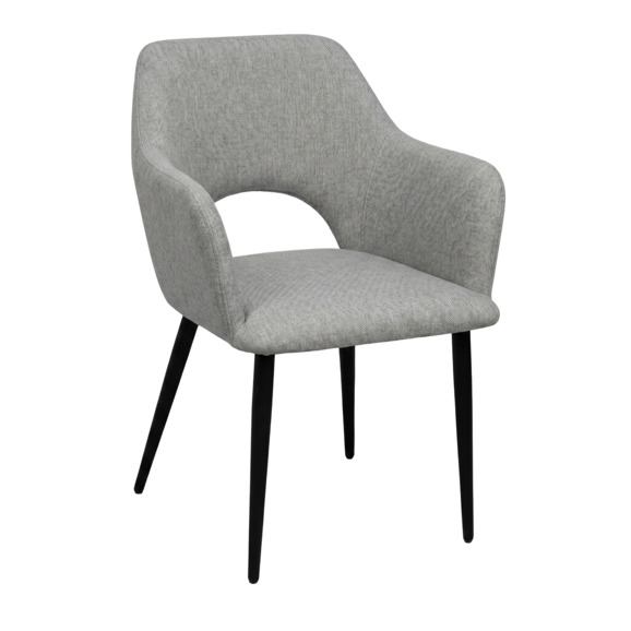 Стул Аква, рогожка Байкал 131 магнолия, каркас черный муар - фото 1