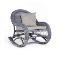 Настоящее фото товара Удупи плетеное кресло-качалка, серый, произведённого компанией ChiedoCover