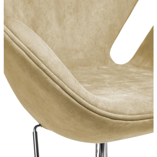 Кресло Swan style chair, карамельный, искусственная замша - фото 5