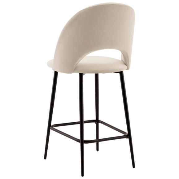 Стул полубарный Меган SN, велюр, бежевый - фото 5