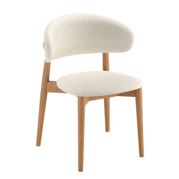 Стул К5, дуб коньяк, букле вайт - фото 1