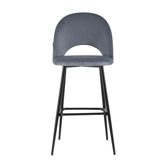 Стул барный Меган СН, велюр, серый - фото 6