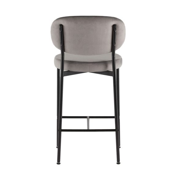 Стул полубарный Бриф ВД, велюр, серый - фото 3