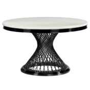 Фотография товара Стол Verge, белый мрамор, чёрный от компании ChiedoCover.