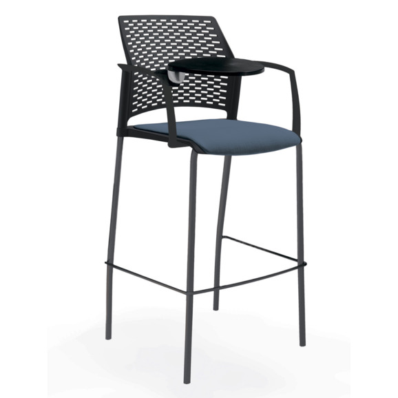 Стул Ревайнд барный с мягким сиденьем и пюпитром, черный Стул Ревайнд барный с мягким сиденьем и пюпитром, черный - фото 1