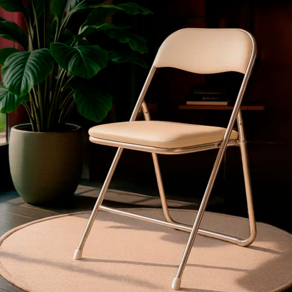 Стул на металлокаркасе Fold 1 складной beige / chrome Стул на металлокаркасе Fold 1 складной beige / chrome - фото 10