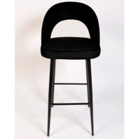 Фотография товара Стул Пиннате, барный, черный, велюр от компании ChiedoCover.