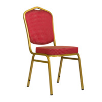 Настоящее фото товара Штабелируемый стул Хит 20мм - золото, красная корона, произведённого компанией ChiedoCover