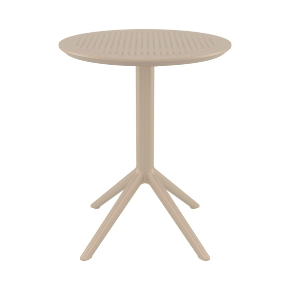 Стол складной Sky Folding Table, круглый d600 мм, бежевый - фото 1