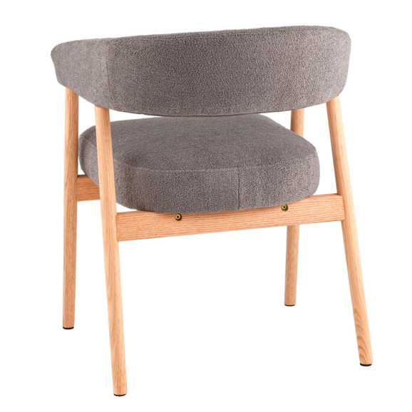 Стул обеденный Zubo с деревянными ножками, темно-серый Стул обеденный Zubo с деревянными ножками, темно-серый - фото 7