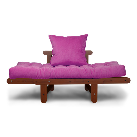 Кресло Сламбер, Velvet розовый/ вишня - фото 7