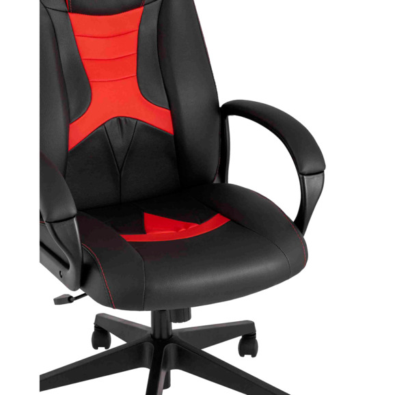 Кресло игровое TopChairs ST-CYBER 8, черный/ красный, эко.кожа, крестовина пластик - фото 5
