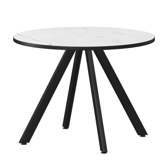 Стол нераздвижной Лаки мини 900мм, азул, черный муар - фото 1