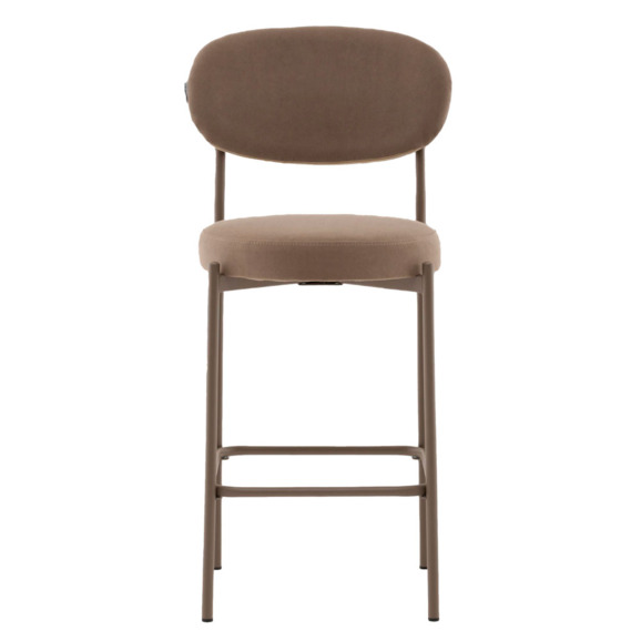 Стул Полубарный Бриф DD велюр капучино каркас капучино муар Стул Полубарный Бриф DD велюр капучино каркас капучино муар - фото 2