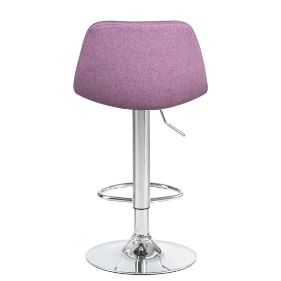 Барный стул СИЕНА, хром сталь, рогожка фиолетовый - фото 4