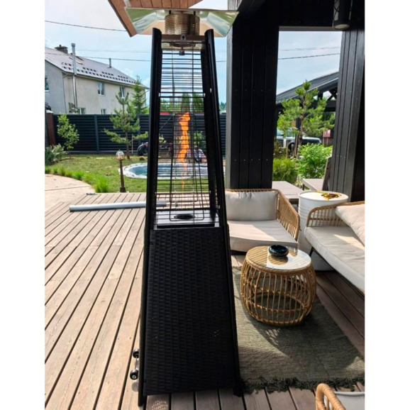 Уличный газовый обогреватель WWT 13I ROTANG Black mini 1.8m Уличный газовый обогреватель WWT 13I ROTANG Black mini 1.8m - фото 3