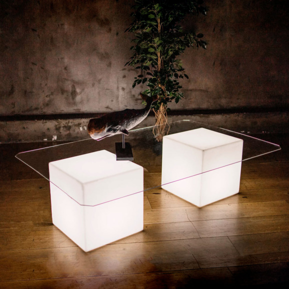 Светящийся стол Cubo 50 Double 220V White - фото 1