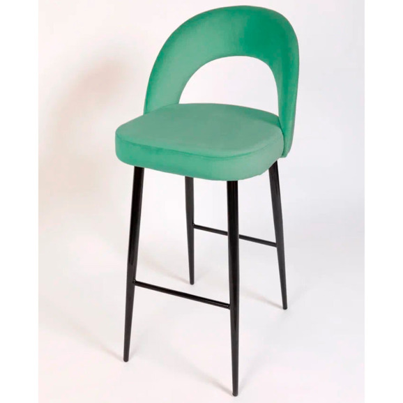 Стул Пиннате, барный, мятный, черный, велюр - фото 3