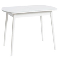 Настоящее фото товара Стол Routine раздвижной со стеклом, белый, произведённого компанией ChiedoCover