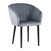 Фотография товара Стул с подлокотниками Нейтон, велюр серый от компании ChiedoCover.