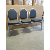 Фотография товара Секция из 3 стульев Азия 20мм, серебро, корона синяя от компании ChiedoCover.