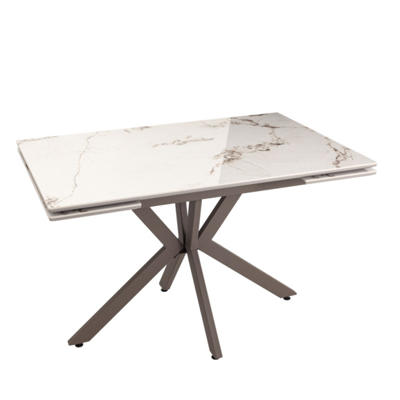 Стол раскладной Maru 120-180*80*76, керамика, капучино - фото 1