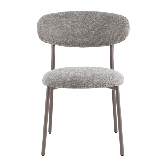Стул обеденный Ayla, серый, серые ножки Стул обеденный Ayla, серый, серые ножки - фото 2
