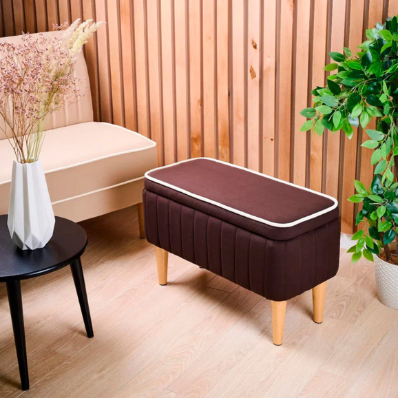 Банкетка Nootropic, с ящиком, коричневый Банкетка Nootropic, с ящиком, коричневый - фото 3