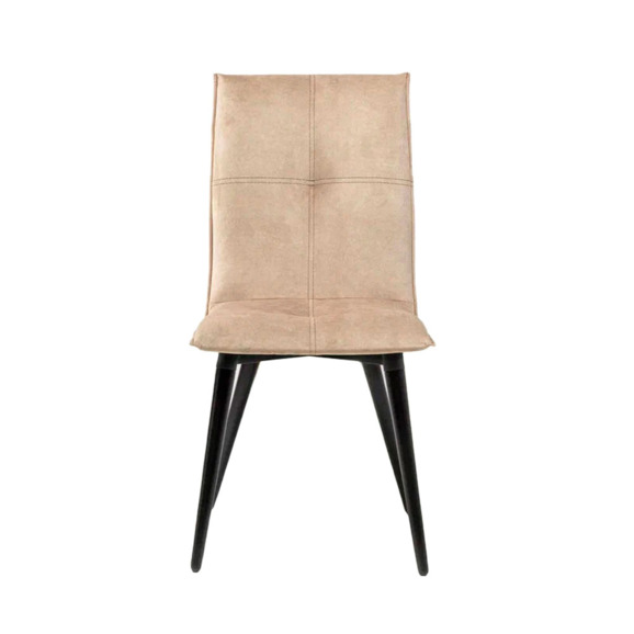 Стул Дублин, бежевый, черные ножки - фото 2