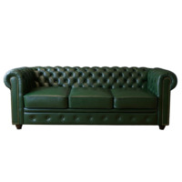 Настоящее фото товара Диван Честер, трехместный, зеленый, механизм Пума, 2400, произведённого компанией ChiedoCover