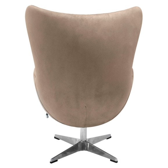Кресло EGG CHAIR, латте замша - фото 4