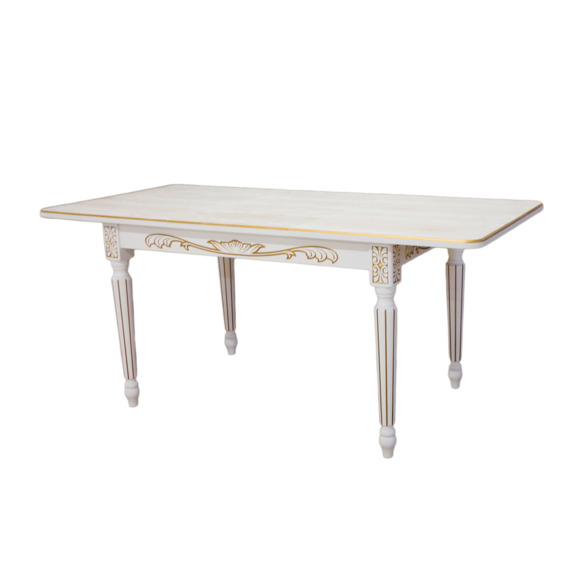 Стол раздвижной Гратти, массив бука, молочный - фото 4