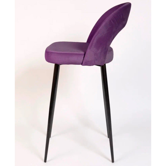 Стул Пиннате, барный, фиолетовый, черный, велюр - фото 4