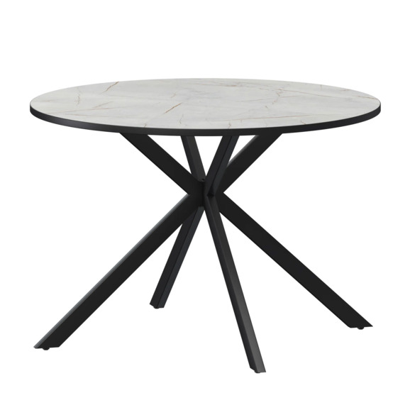 Стол нераздвижной Грант 900, серый каспий, черный муар - фото 1