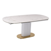 Фотография товара Стол обеденный раскладной Abbu, белая керамика от компании ChiedoCover.