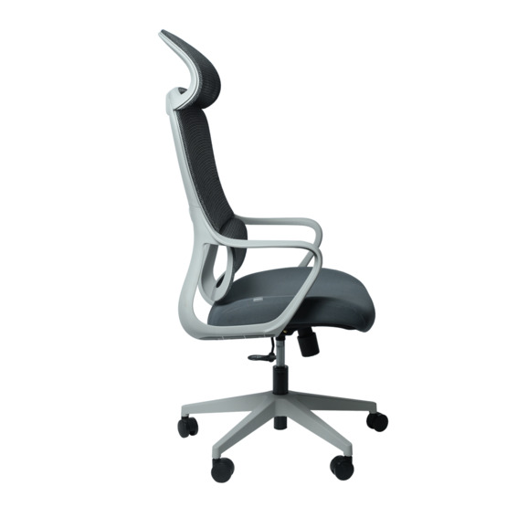 Офисное поворотное кресло Sparx frs-2 rust white, ткань / сетка, светло-серый - фото 3