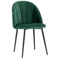 Настоящее фото товара Стул Логан SN, велюр, зелёный, произведённого компанией ChiedoCover