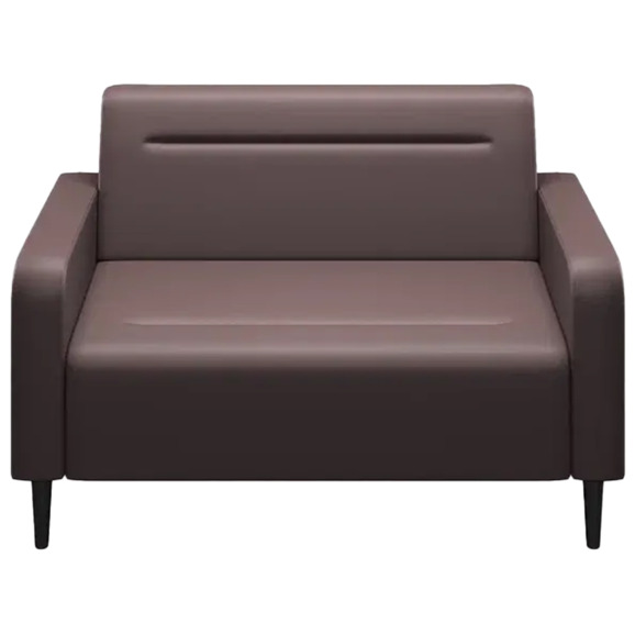 Диван Папилла, экокожа, 132 см, коричневый - фото 2