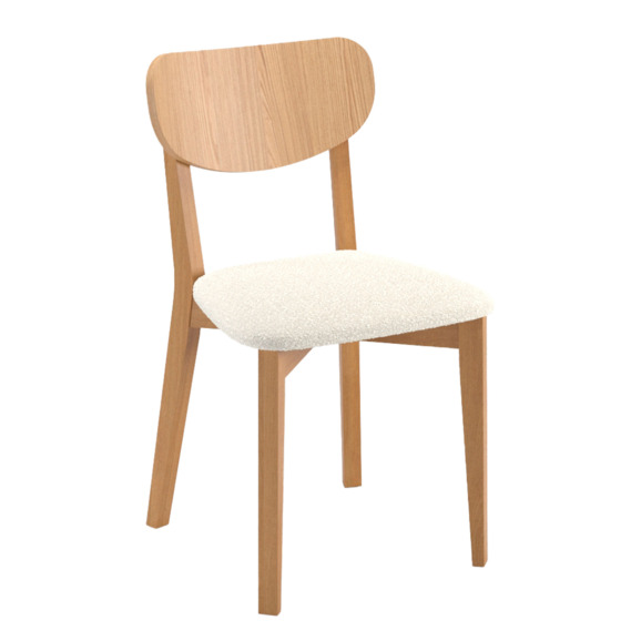 Стул К2, дуб коньяк, букле вайт - фото 1