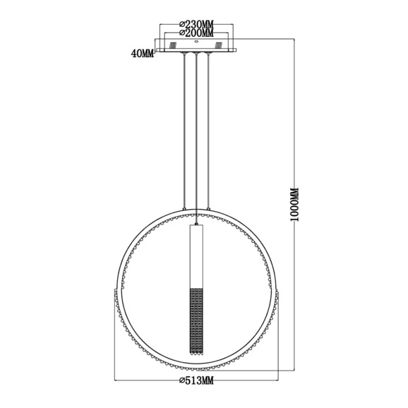 Светодиодный подвесной светильник с пультом V2892-PL Novas LED 136W - фото 3