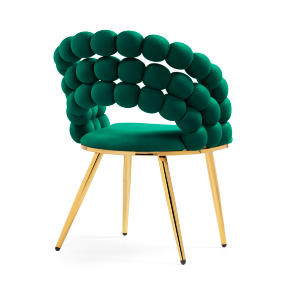 Стул Ball green, gold - фото 4