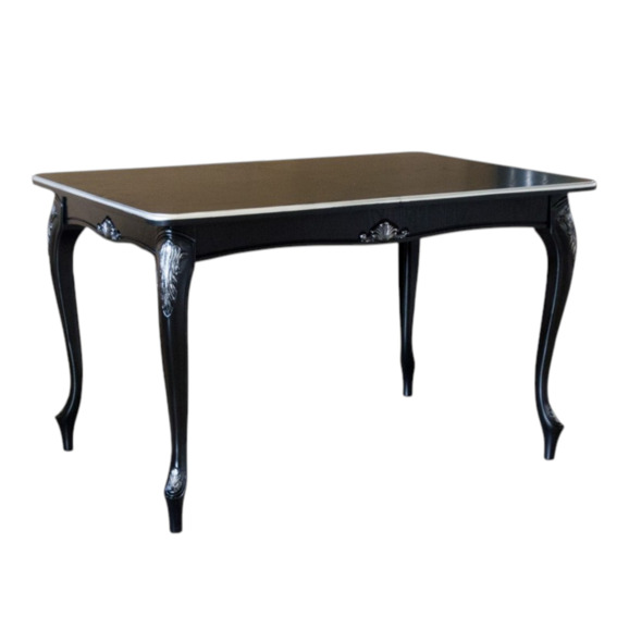 Стол раздвижной Генти, массив бука, черный - фото 1